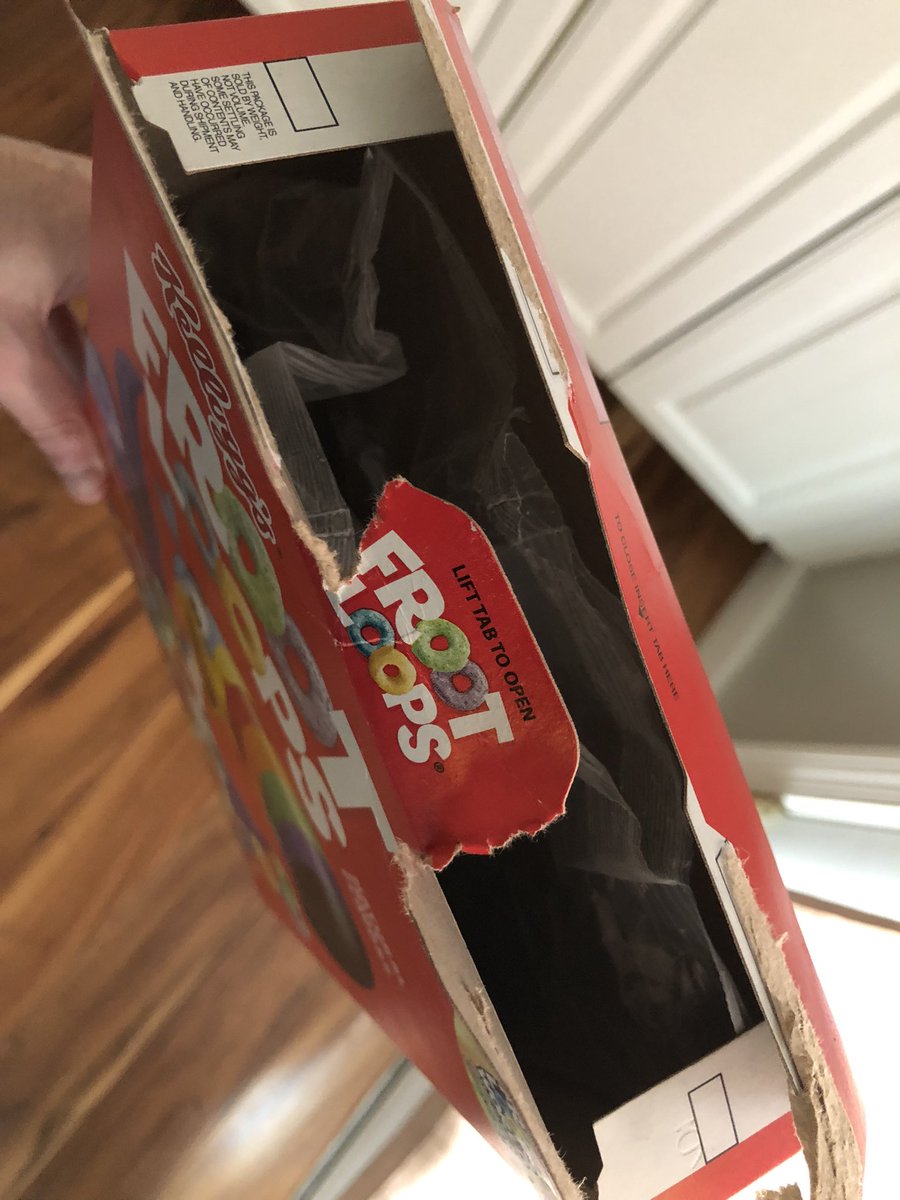 This is how my kids open new cereal boxes. Why does it feel like I’m raising a family of serial killers?