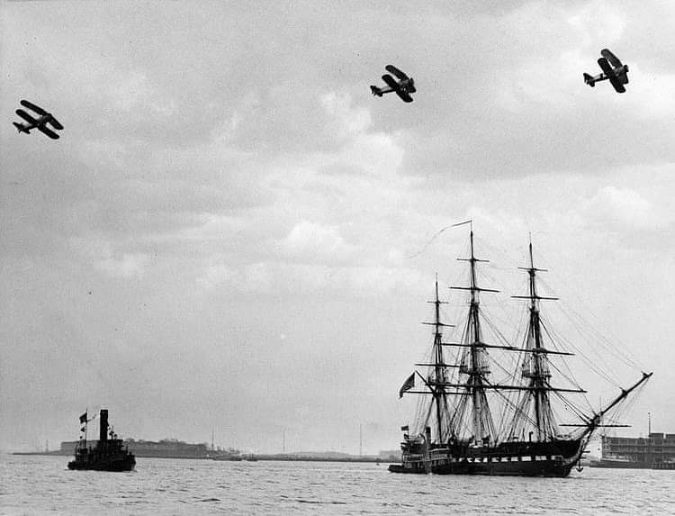 Thanks to Jake Massey for this one! The USS Constitution sails back to Boston in 1934.