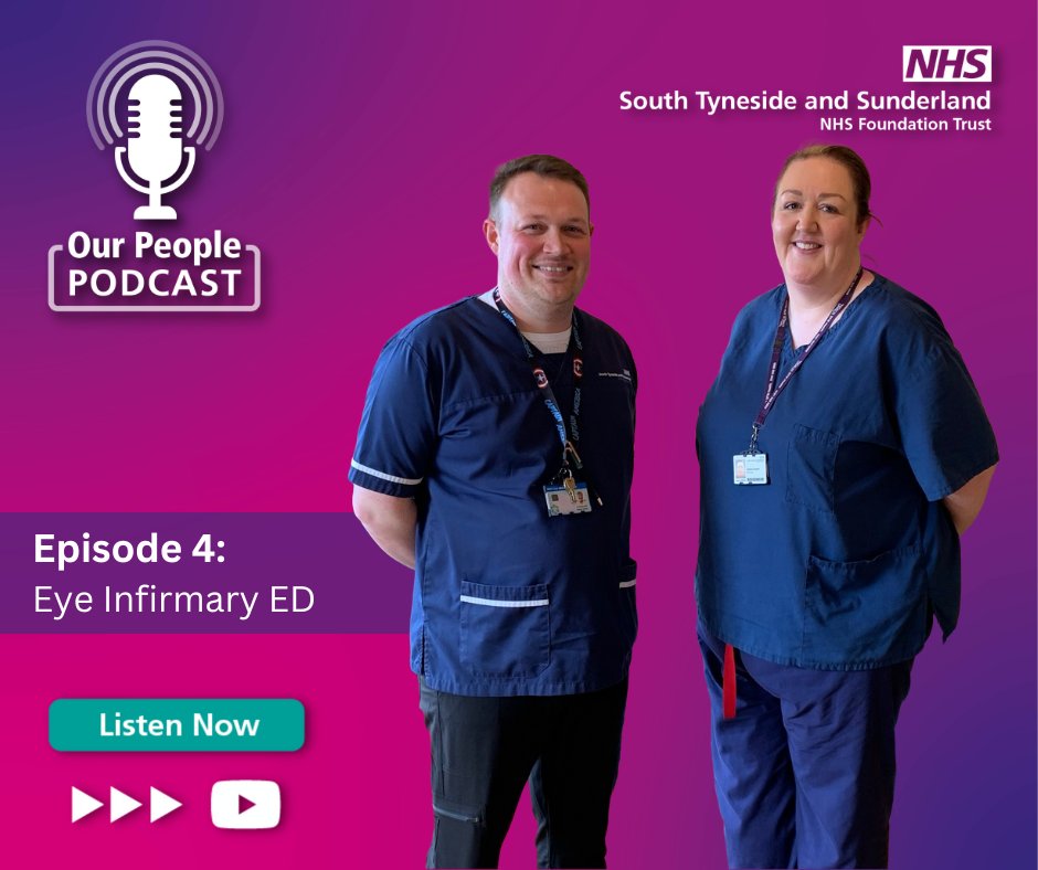 The emergency department at Sunderland Eye Infirmary provides a vital 24/7 service. Listen to this week's episode of Our People Podcast for some fascinating insights from department manager Gemma Sloanes and junior charge nurse Adam Taylor. 📻 spoti.fi/3ysUFuU 📻