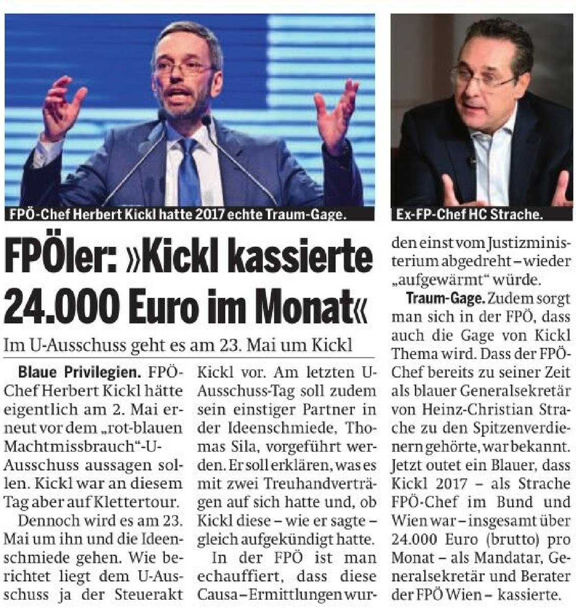 Der #Volkskanzler redet irgendwas von einem System, aber er profitiert vom System! 

24.000 Euro im Monat bekommt der einfache Bürger #Kickl! Bekommt viel Geld vom Volk. #FPÖ #OeNR