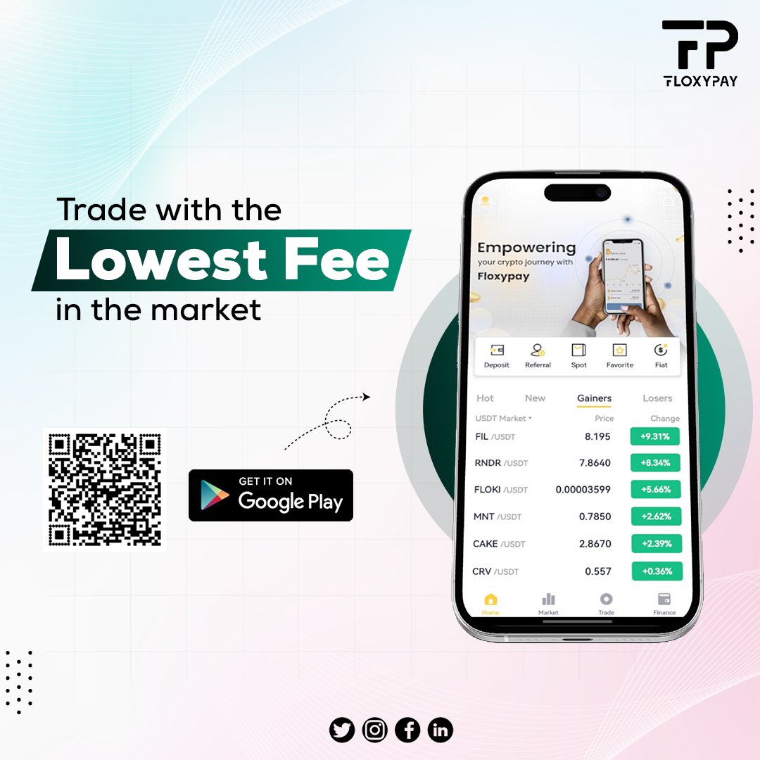 floxy_pay's tweet photo. #FloxyEx not only offers you one of the best, unbeatable online crypto trading atmospheres, but also gives you the opportunity to maximize your profits with its lowest fees.
https://t.co/vdkSjKwfzN
.
.
#cryptocurrencytrading #Bitcoin
#Floxypay #market #cryptocurrency