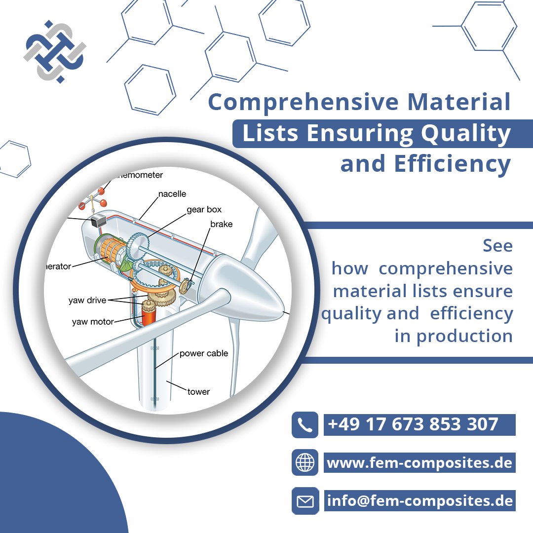 Comprehensive Material Lists: Ensuring Quality and Efficiency
fem-composites.de for more.

 #MaterialManagement #Engineering #QualityControl #Efficiency #Production #EngineeringMaterials #Manufacturing #MaterialSelection