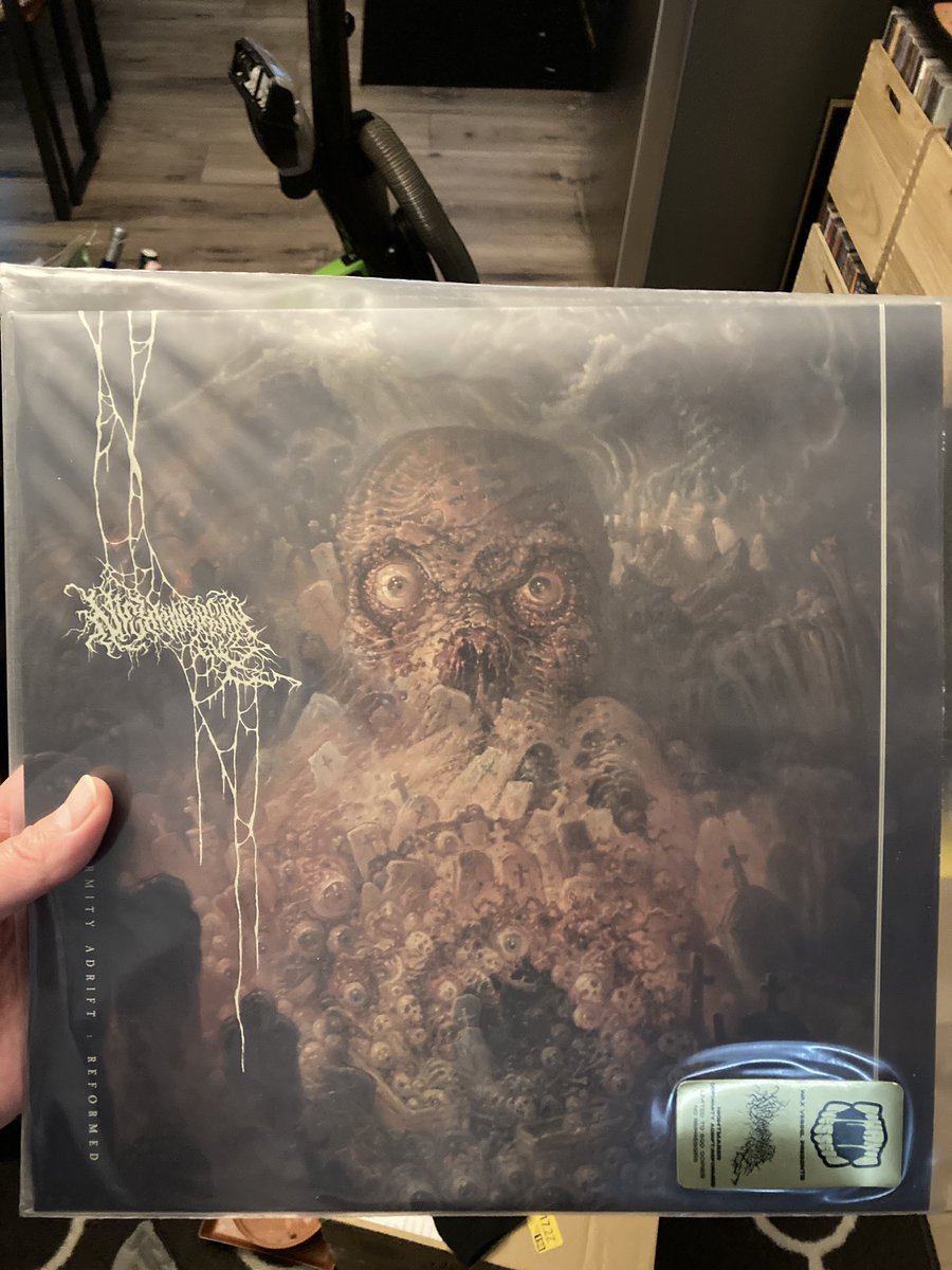 RageoftheMage's tweet image. Sometimes I won’t post about when a record goes on sale because at least two people I know that follow me on here are notorious record scalping losers, so I’m very glad I managed to secure a Wax Vessel pressing of Nightmarer’s Deformity Adrift Reformed. Life changing record tbh.