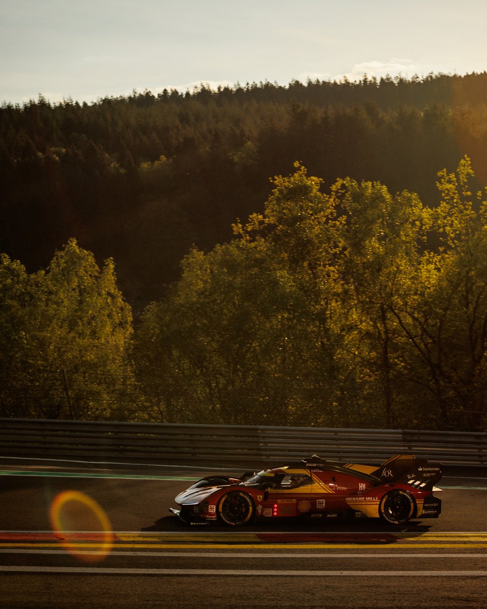 Sunset drives at Spa 🌅

#FerrariHypercar #Ferrari499P #WEC #6HSpa