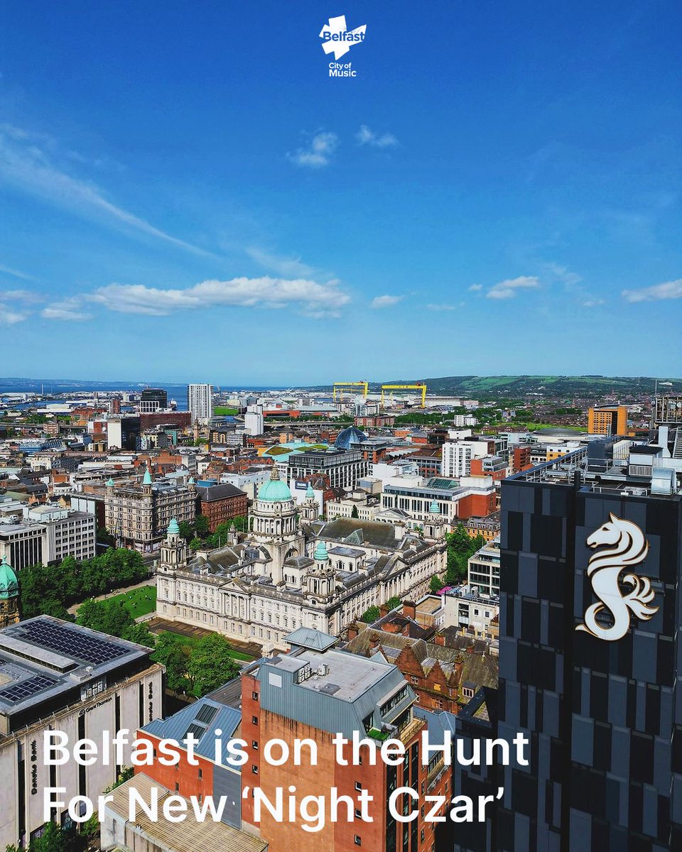 🚨 Belfast is seeking a ‘Night Czar’ 🚨 In an exciting development for Belfast's nightlife, Cathedral Quarter Belfast has partnered with Linen Quarter and Belfast One to fund a Night Czar for our UNESCO City of Music 🧵