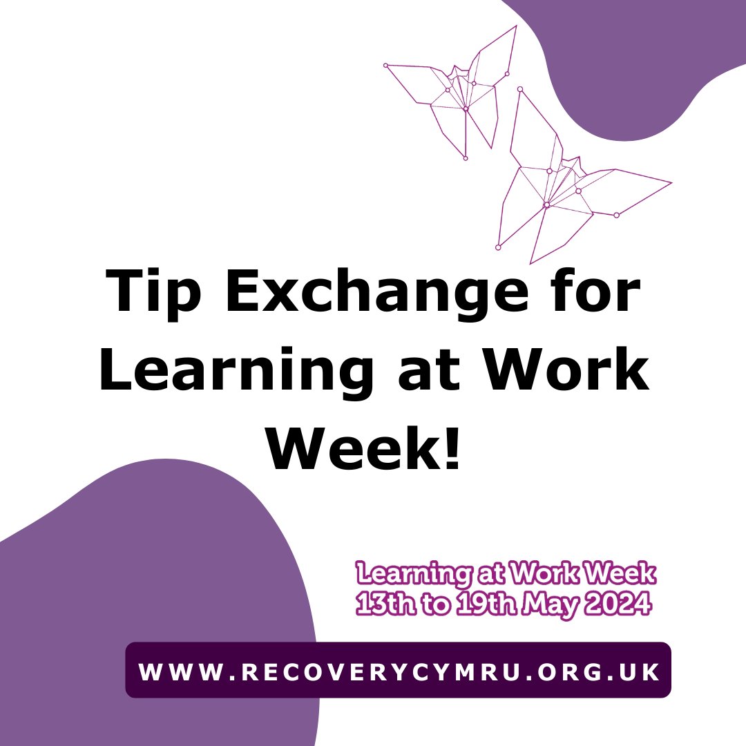 Got a great tip from working alongside your peers? This Learning at Work Week, we’re exchanging the best advice and strategies that have come from our peer workforce. Drop your tips in the comments and help us all grow together. #LAWW #PeerAdvice #SharedKnowledge #RecoveryCymru