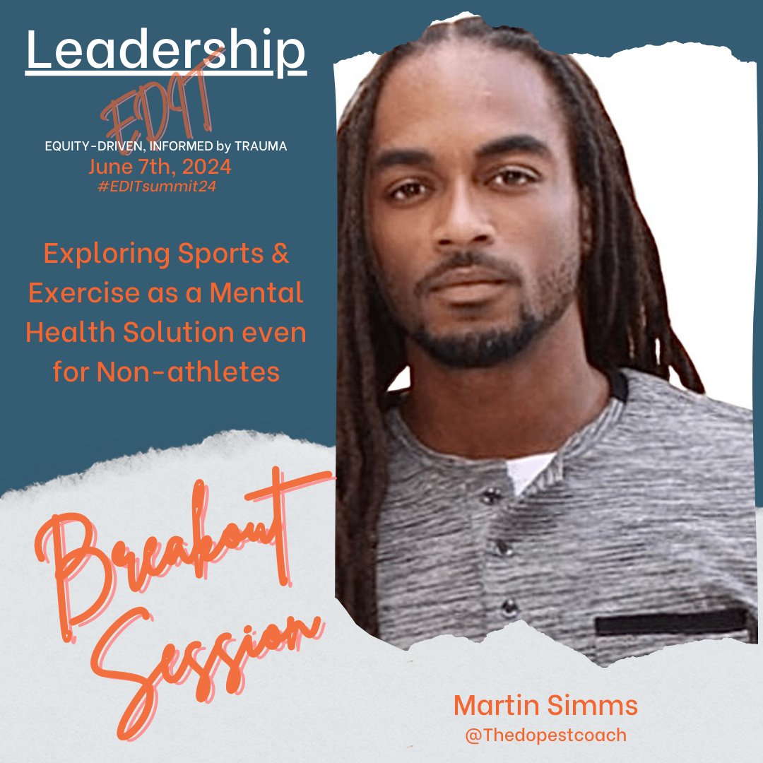 @Thedopestcoach will be at #EDITSummit24 & sharing his knowledge of the Neurosequential Model in Sports on 6/7. Have you heard him yet?! Share with us! 

Register here: bit.ly/leadershipedit…

#TraumaInformed #LeadershipMatters #BetterTogether #ProfessionalDevelopment #EDUcrew