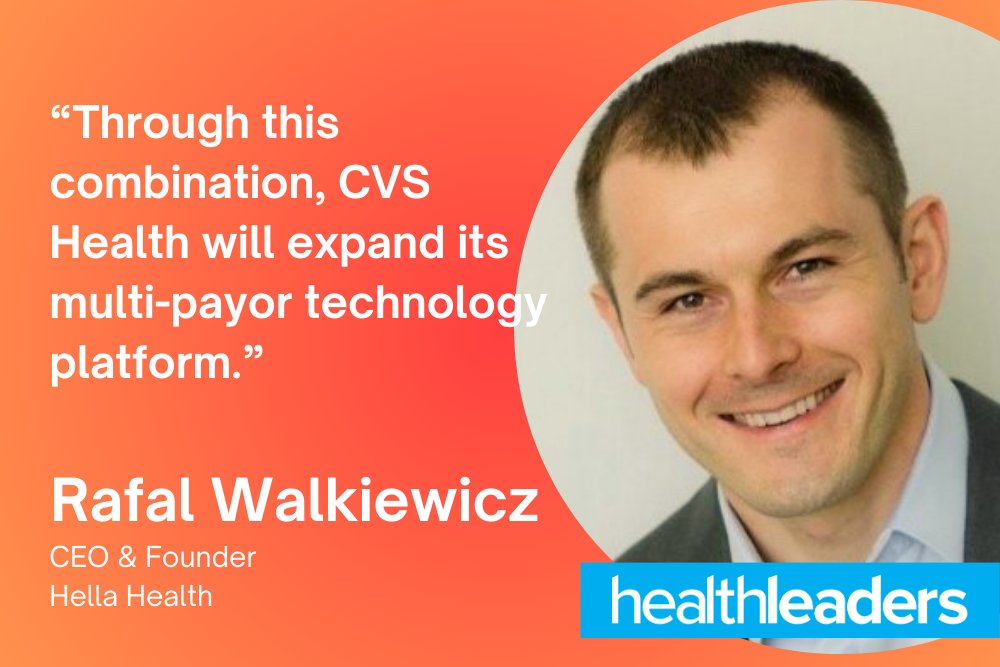 In its latest business move, @CVSHealth has tacitly acquired Hella Health, a tech-enabled #MedicareAdvantage broker based in #NewYorkCity, according to Hella Health CEO and founder Rafal Walkiewicz: healthleadersmedia.com/payer/cvs-quie…