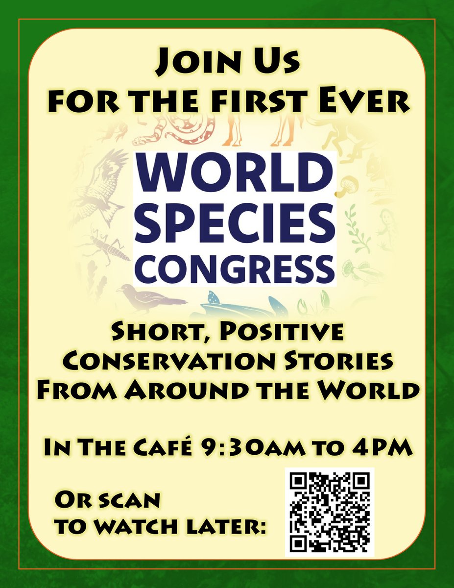 Bird Kingdom is hosting a satellite event for the first #WorldSpeciesCongress!  No admission required, event running 9:30 to 4:00.  We hope to see you there!

#niagarafalls #conservation #BirdKingdom