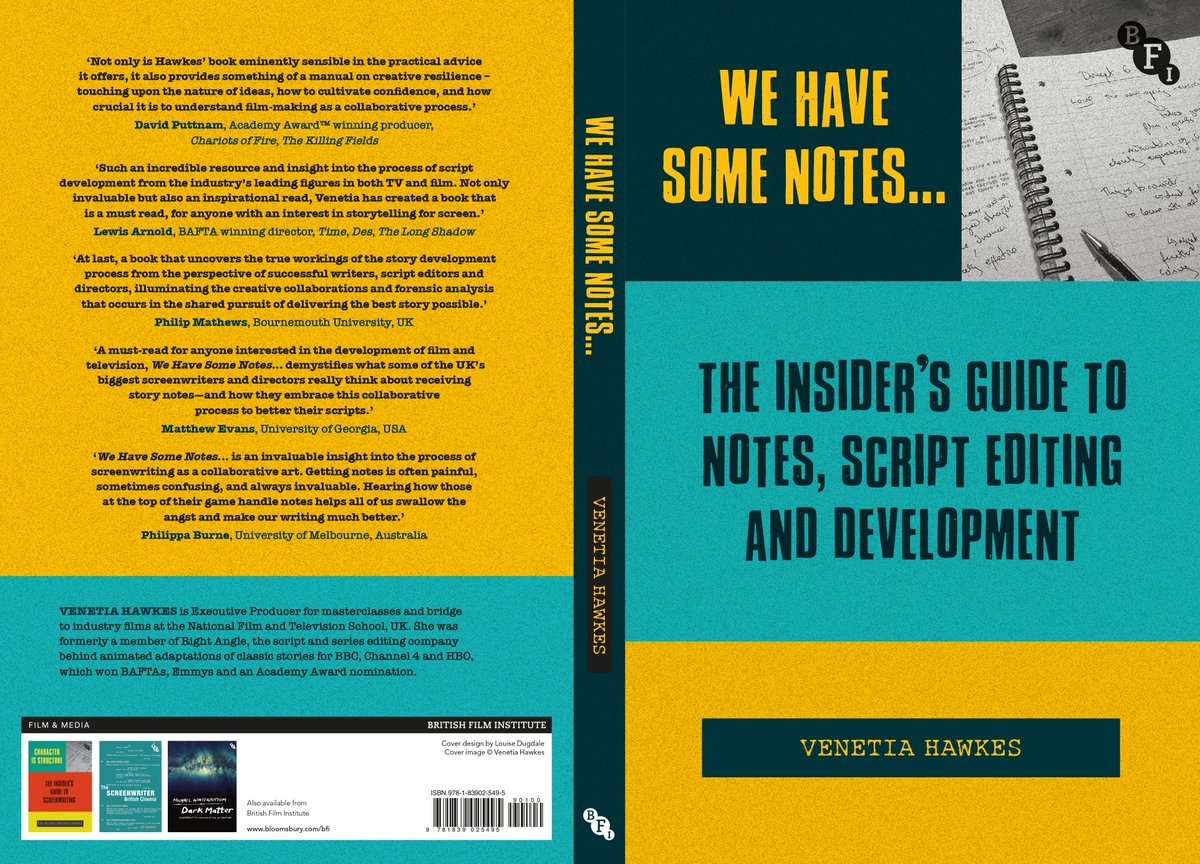 Get exclusive insights from filmmakers on how notes can contribute to the creation of successful film & TV in 'We Have Some Notes...' by @NFTSFilmTV's @VenetiaHawkes. A must-read for aspiring & established filmmakers. Pre-order now via @BloomsburyBooks 📖➡️bloomsbury.com/uk/we-have-som…