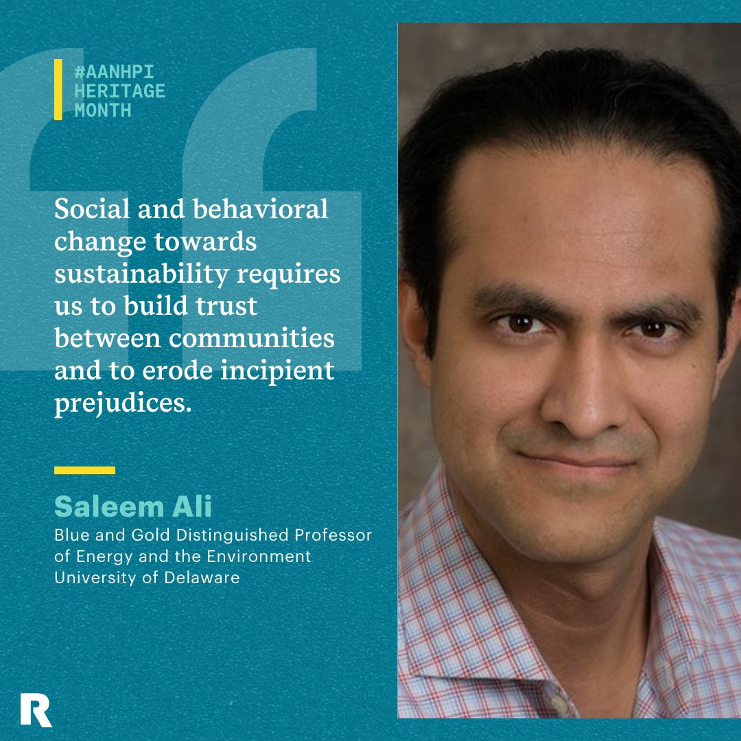 This #AANHPI Month, we’re highlighting leaders in our network who are making advances in their fields. #RFBellagio alum Saleem Ali (@saleem_ali) is a professor focusing on environmental policy and the global green transition. Read Saleem's work in Forbes: forbes.com/sites/saleemal…