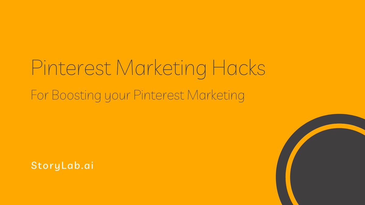 #Pinterest Marketing Hacks for Boosting your Pinterest Marketing in 2022.
#SocialMediaMarketing #ContentCreation #GrowthHacking buff.ly/3OUVO2r
