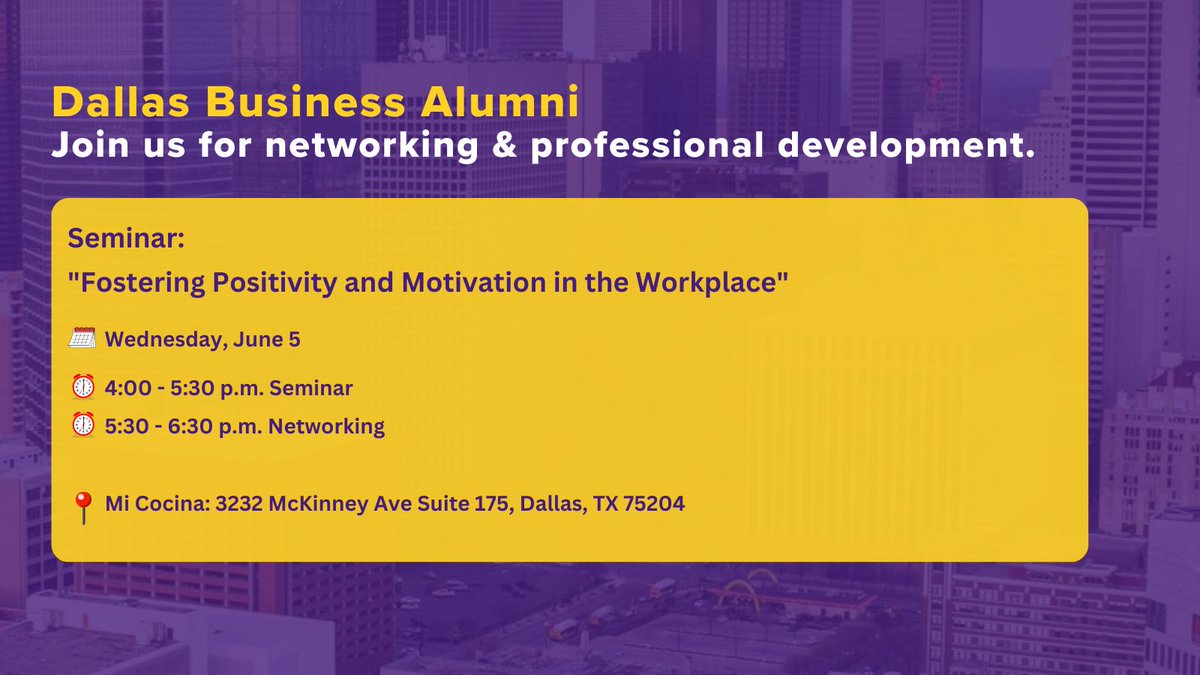 Join us for alumni networking & professional development in Dallas on June 5. Seminar + reception: $75 includes LSU Executive Education certificate Reception-only: no charge, but you must register Registration closes May 29 - we hope to see you there! bit.ly/4bCY4FT