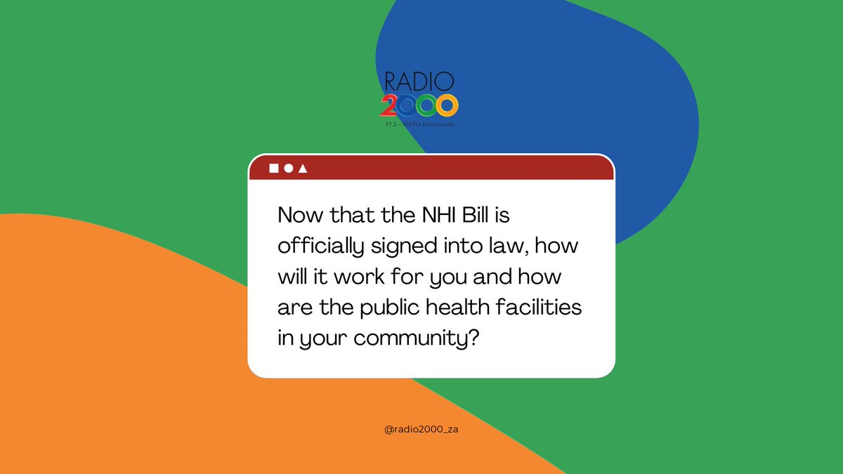 NHI Bill is signed by President Cyril Ramaphosa, we want to know who in your family owns the medical aid account, have you been added? Is the public healthcare system in your area in a condition that you want to use? @mnisi_wemvula @LeloMzaca @isaacgampu #TheDriveConnection
