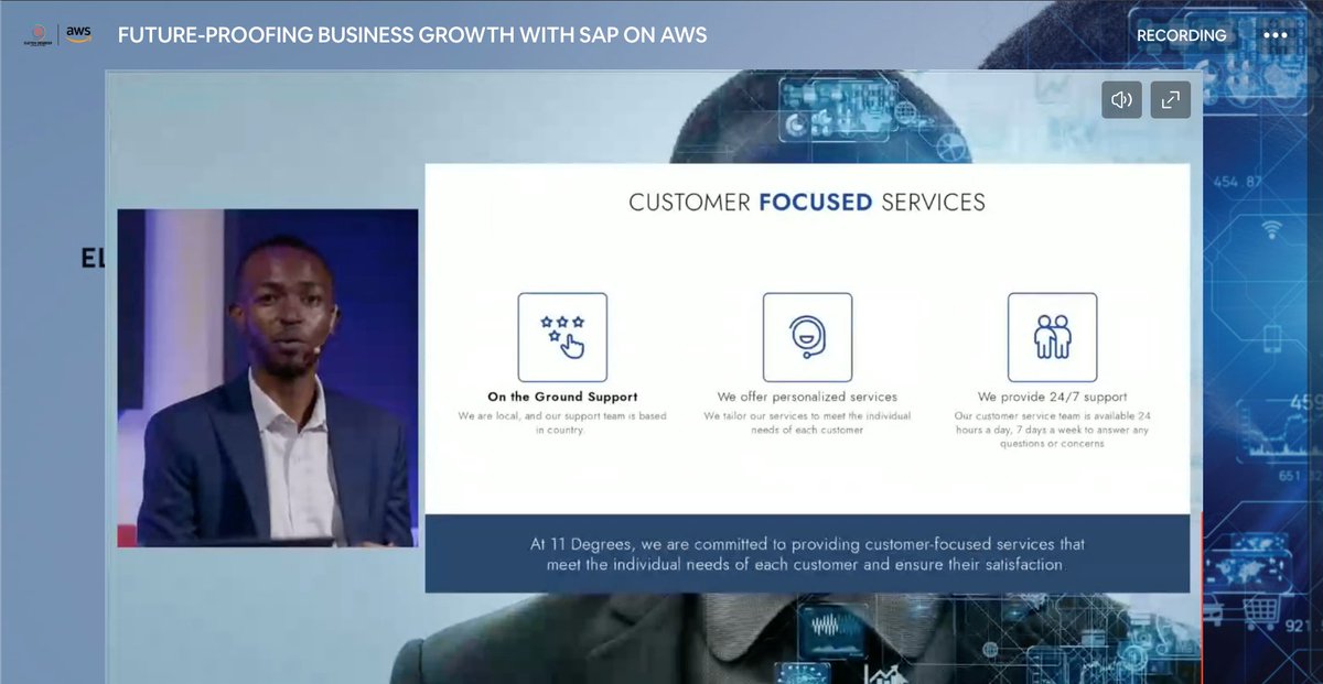 dx5ve's tweet image. Currently under way at the @Team_11Degrees and @awscloud webinar and Dive deep into the symbiotic relationship between SAP and AWS and discover how it can revolutionize your business operations. #FutureProofBusiness #SAPonAWS