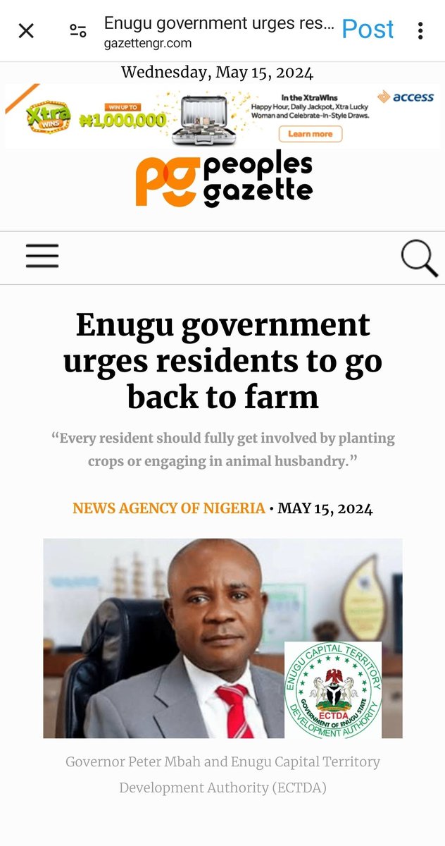 Enugu government urges residents to go back to the farm Me: Can someone please ask this okoko Miyetti Allah stooge @PNMbah which farm is he talking about? The farm he is handing over to Fulani terrorists? @EmekaGift100 @real_IpobDOS @ChinasaNworu