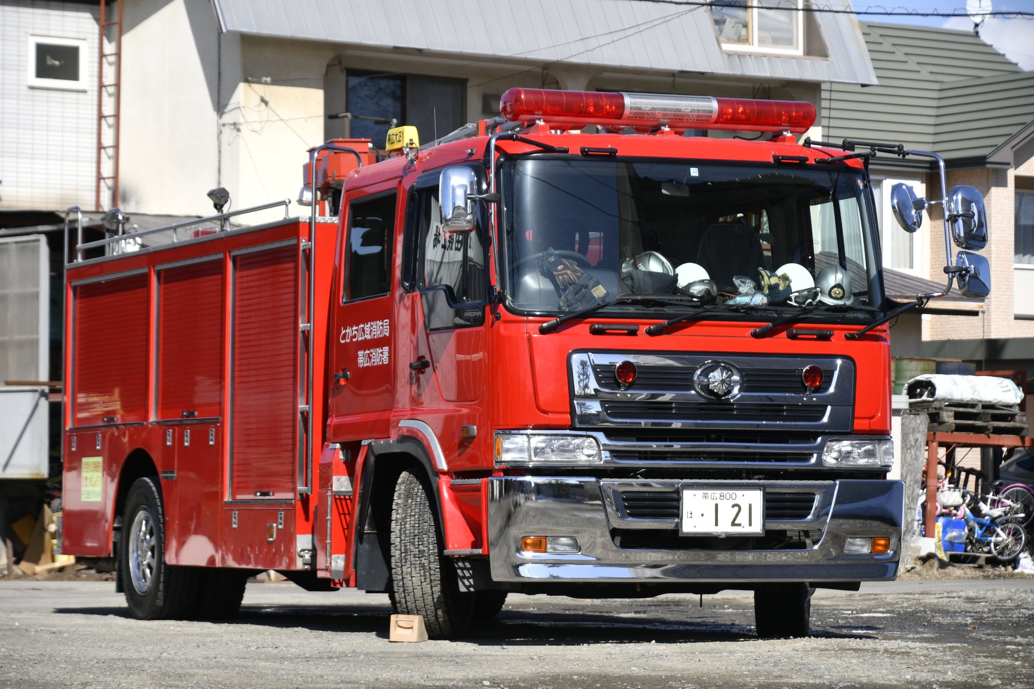横消最後の赤ホイールはしご車！ 横浜市消防局 瀬谷消防署 旧