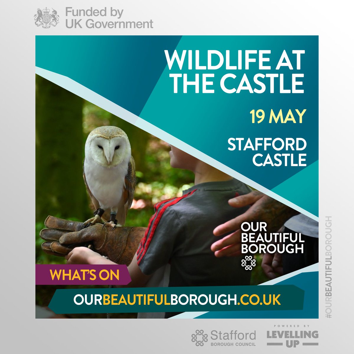 Enjoy a day of wildlife and woodland wonders at #Stafford #Castle on Sunday 19 May. With so many animals to see and interact with, plus local produce and suppliers, this is every nature lovers dream: tinyurl.com/3m3smfxj #DaysOut #FamilyFun #OurBeautifulBorough @HistoricStaffs