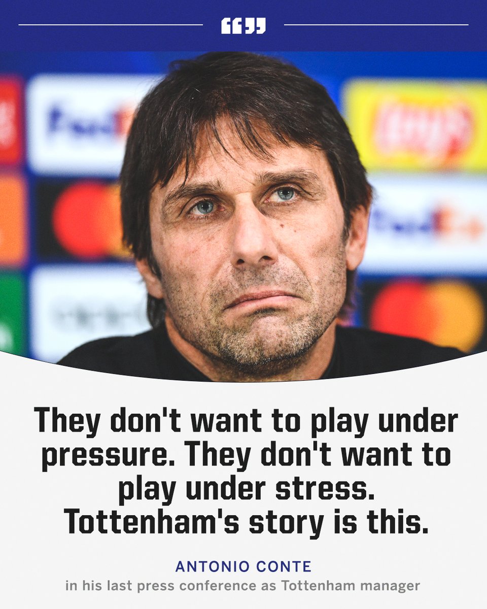 Antonio Conte said this in his last press conference as Tottenham manager 👀