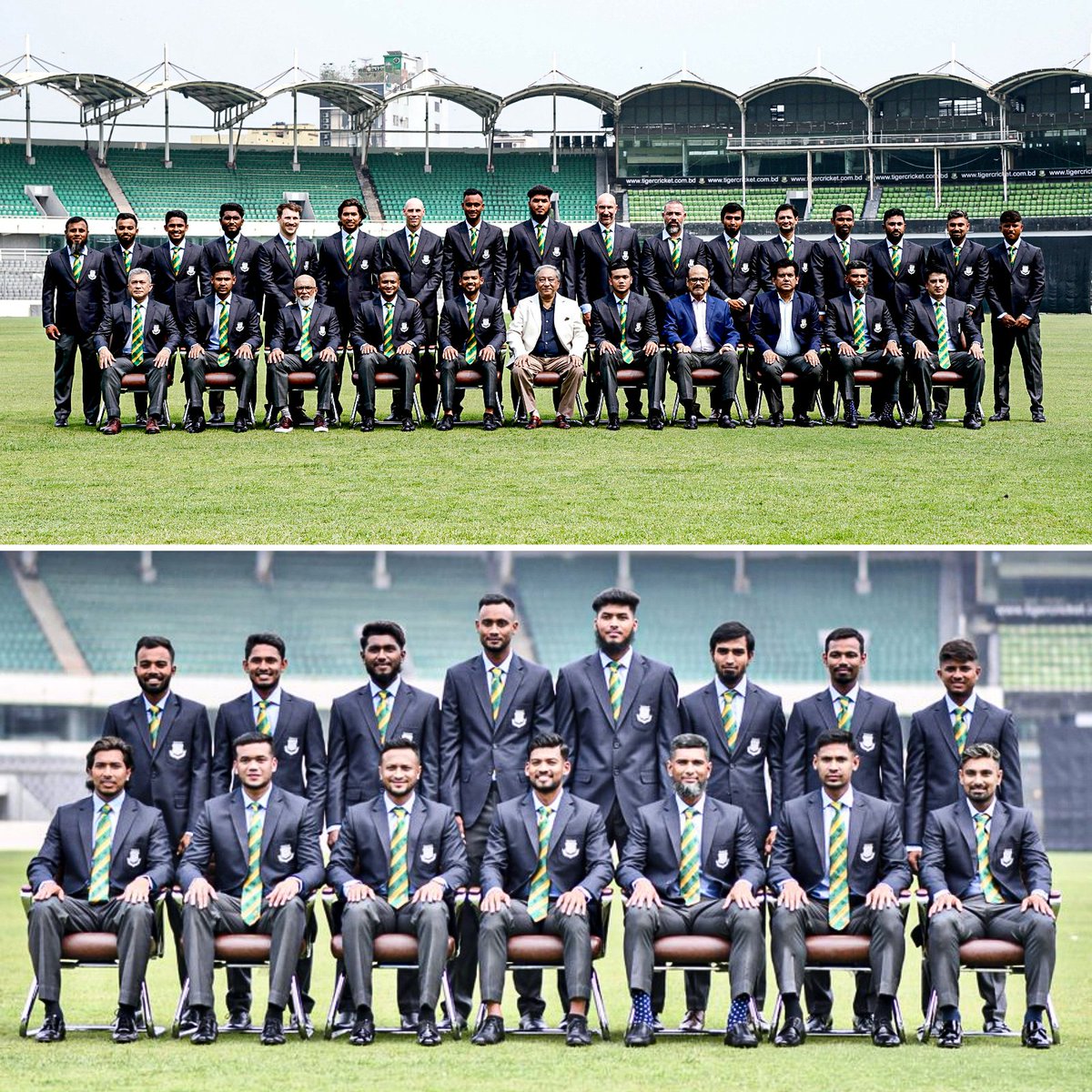 Bangladesh team snaps a photo as they are en route to the ICC T20 World Cup 2024 in the West Indies and USA✈️

📸: BCB