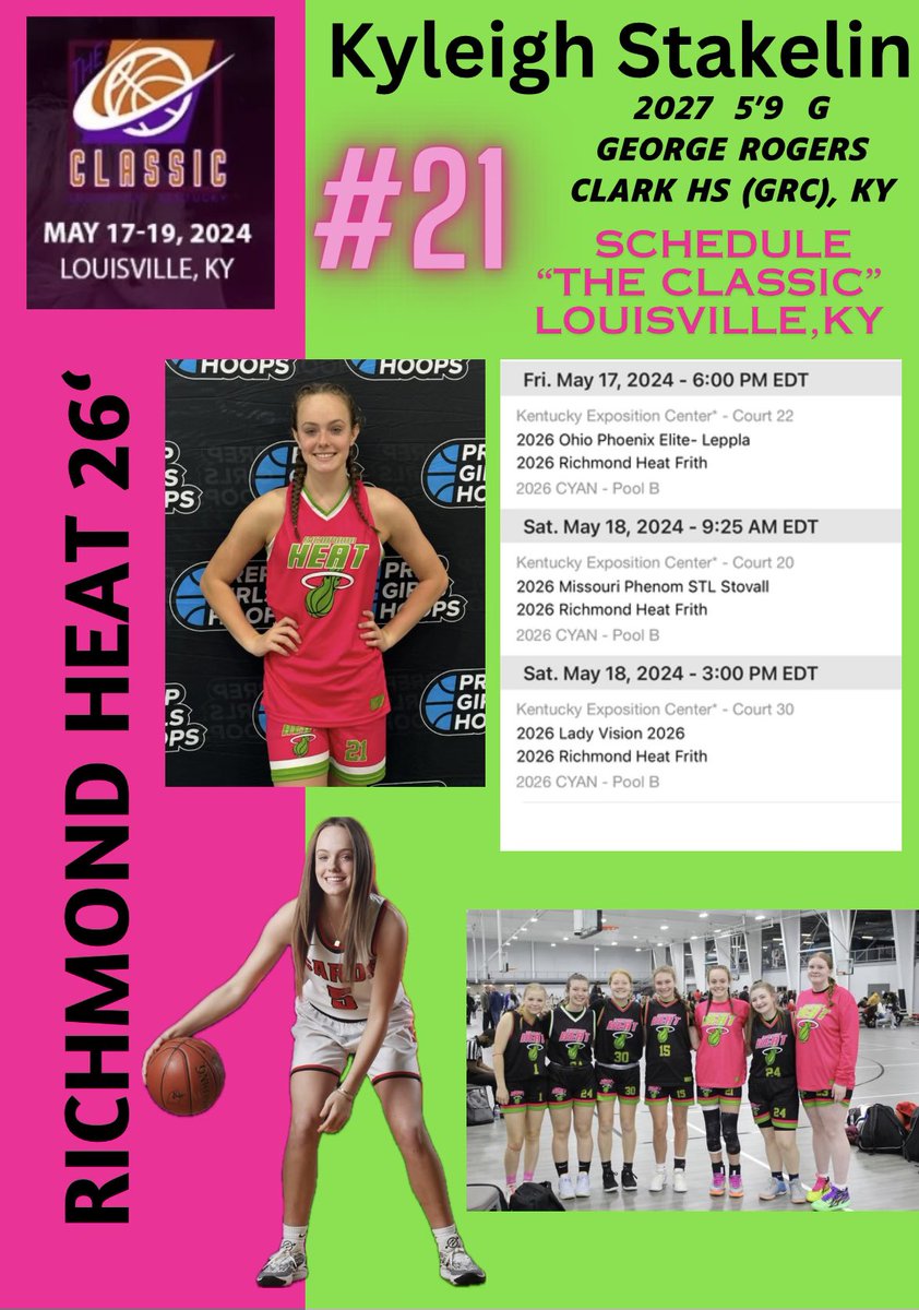 Come check us out this weekend in Louisville! @RichmondHeat1 @PGHAkeem @alyxwhite_ @PGHKentucky @grc_hoops @GirlsGrassroots