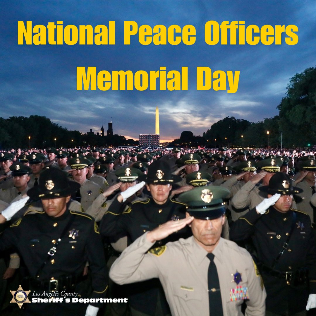 In 1962, President Kennedy proclaimed May 15 as #NationalPeaceOfficersMemorial Day. In observance of this day, @LASDHQ honors all peace officers across the #USA who made the ultimate sacrifice & laid down their lives while serving & protecting their communities.