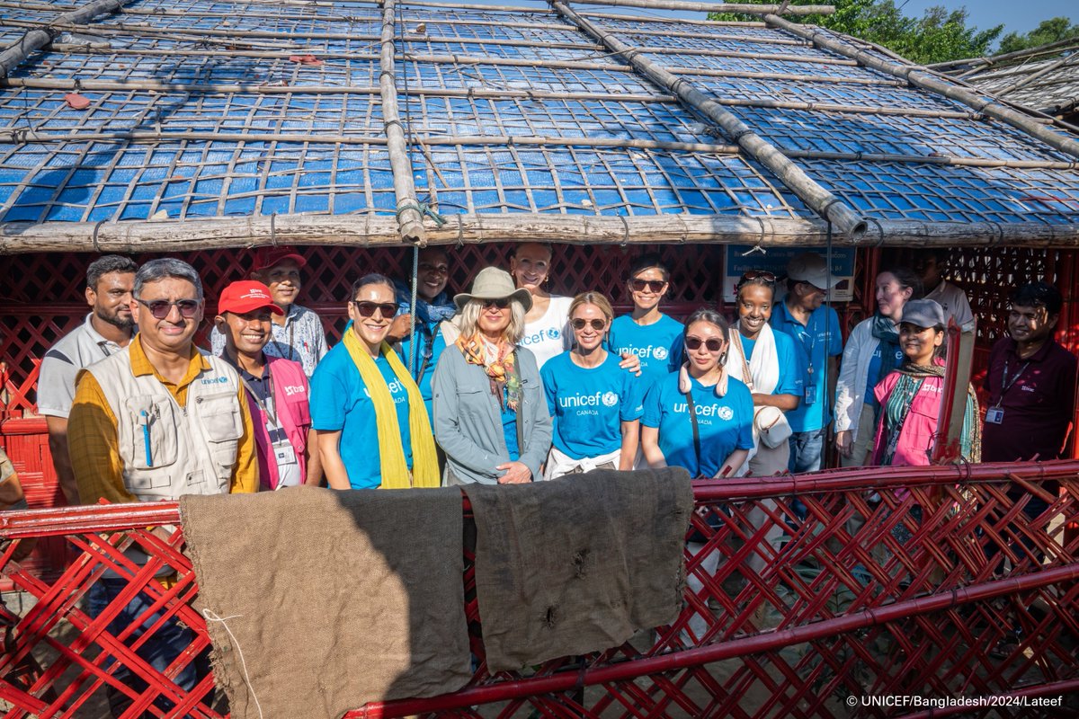 Learners from our learning centres in the Rohingya refugee camps loved having visitors all the way from @UNICEFCanada! 🙌 The visitors spent their time in Cox's Bazar learning about UNICEF's work in supporting the refugee and host communities affected by the crisis.