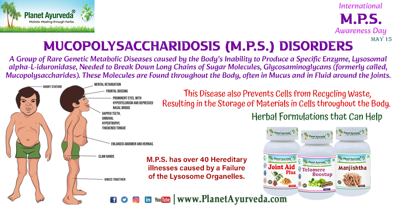 M.P.S. Awareness Day - May 15
#MPSAwarenessDay #MPSAwarenessDay2024 #MPSAwareness #Mucopolysaccharidosis #MPS #MucopolysaccharidosisDisorders #GeneticMetabolicDiseases #Mucopolysaccharides #Mucus #HerbalFormulations #PlanetAyurvedaProducts #HerbalRemedies #HerbalSupplements