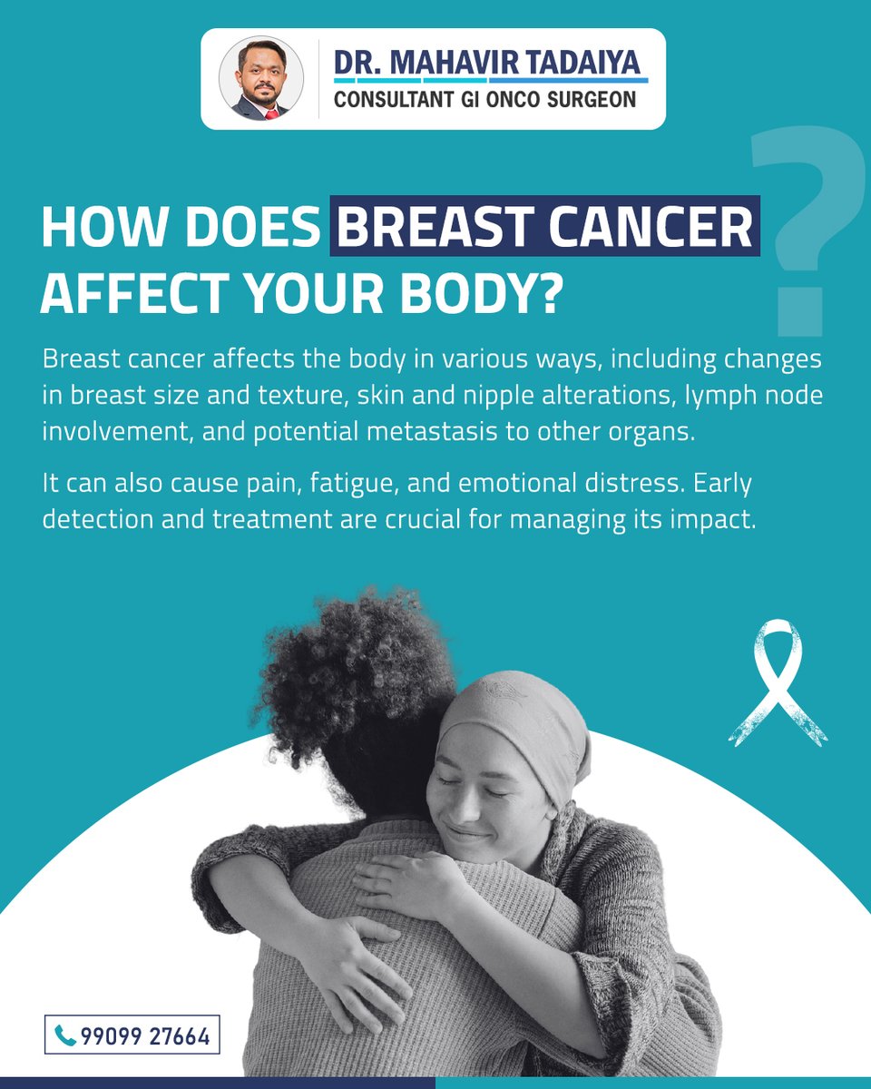 You are not alone. Breast cancer can be addressed. Learn the facts and take charge of your health.

#BreastCancer #BreastCancerPrevention #CancerAwareness #DrMahavirTadaiya #CancerSurgeon #Ahmedabad