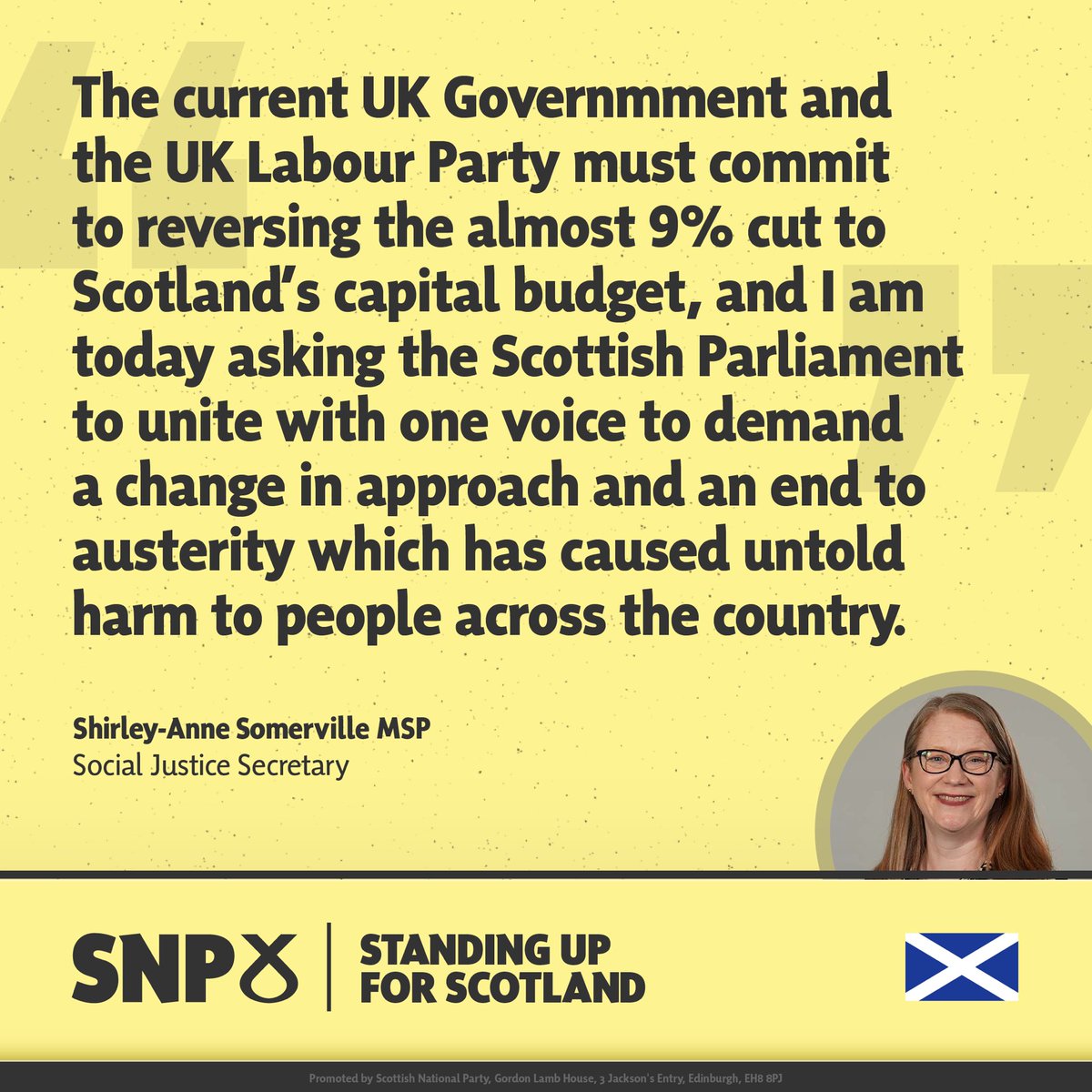 📉 By slashing Scotland’s capital budget, Westminster is making the challenges we face more difficult. 🏴󠁧󠁢󠁳󠁣󠁴󠁿 The Westminster parties should put an end to fourteen years of crippling austerity.