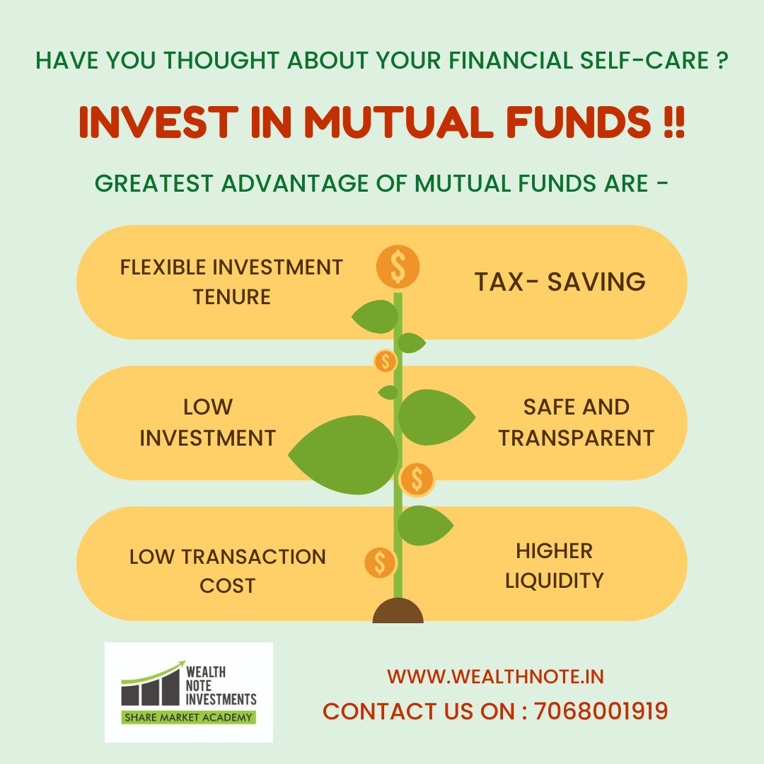 Wealth_Note's tweet image. &quot;Mutual funds offer a diversified portfolio, managed by experts, allowing even small investors to access a wide range of assets. With flexibility, liquidity, and professional oversight, they&apos;re a smart choice for long-term wealth building. #Investing #MutualFunds&quot;