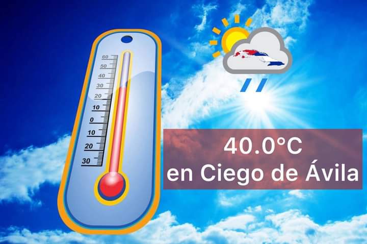 ‼️ÚLTIMA HORA‼️ El Centro Meteorológico Provincial #CiegodeÁvila confirmó que la estación meteorologia automática del municipio de Bolivia marco en la tarde de ayer, temperatura máxima de 40.0 C. Así mismo las de Primero de Enero con 37.8 C y la de Falla con 36.8 C.