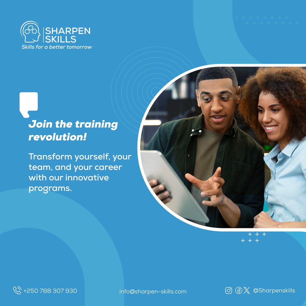 sharpenskills's tweet photo. Elevate your career with our cutting-edge training programs tailor made for your team! #training #sharpenskills https://t.co/F8DCcfaWhO