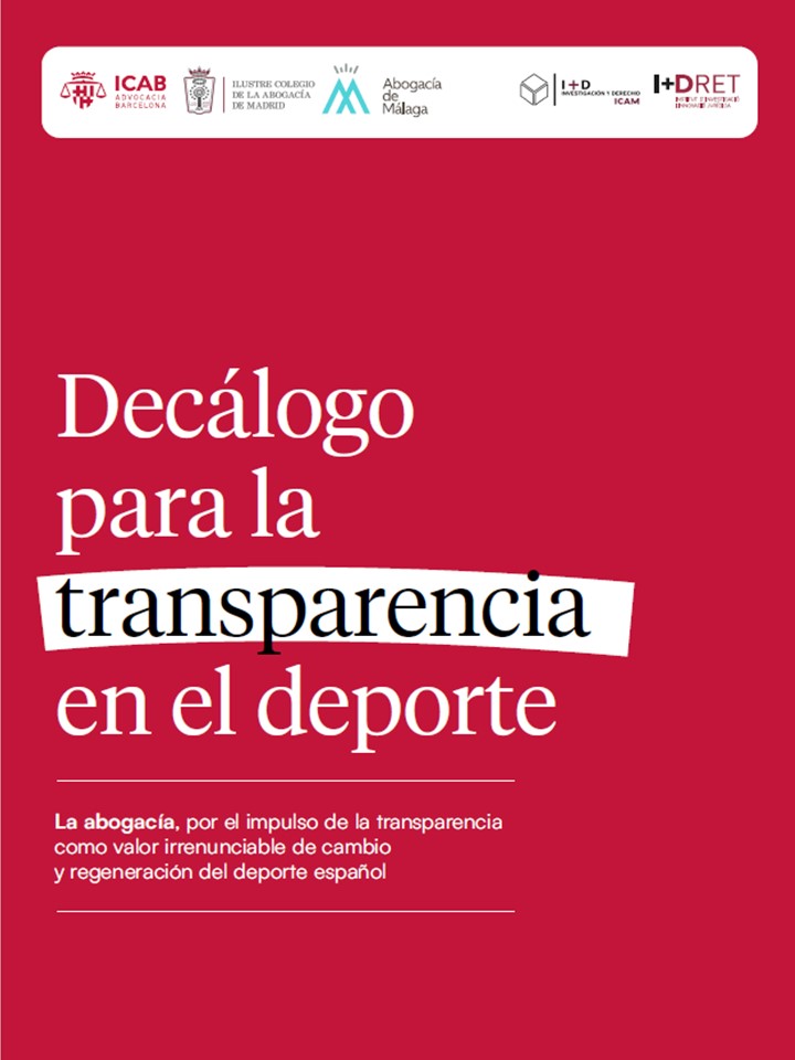 🟥 Junto con los Colegios de la Abogacía de Barcelona y Málaga <a href="/ICABarcelona/">ICAB · Advocacia Barcelona</a> <a href="/AbogaciaMalaga/">Abogacía de Málaga</a>, hemos presentado una propuesta conjunta para promover la transparencia en el deporte, buscando contribuir desde un punto de vista jurídico y académico a  regenerar el deporte español⚽️