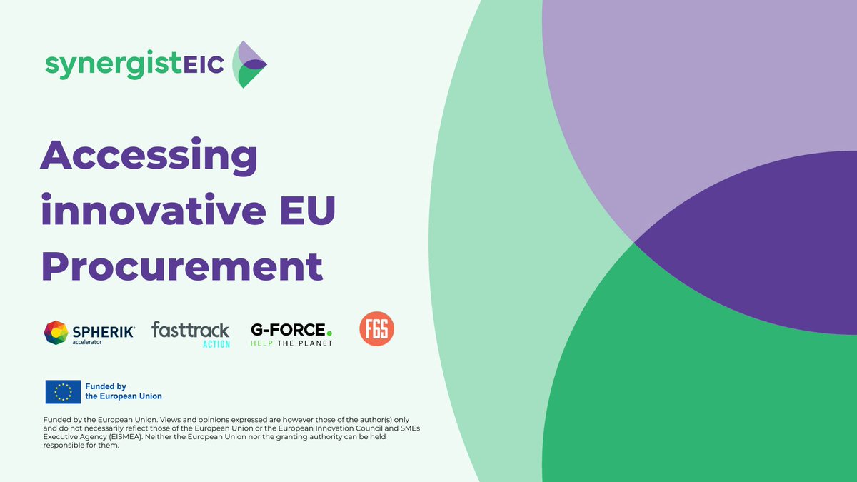 Unlock sustainable procurement secrets with our "Innovative EU Procurement" workshop recording!🌍 Led by Cristina Balan of Enterprise Europe Network, get insights on EU requirements, ISO 20400, and tender success tips. Watch now: synergisteic.eu/webinar-assess… 
<a href="/EUeic/">European Innovation Council</a> <a href="/ComisionEuropea/">Comisión Europea en España</a>