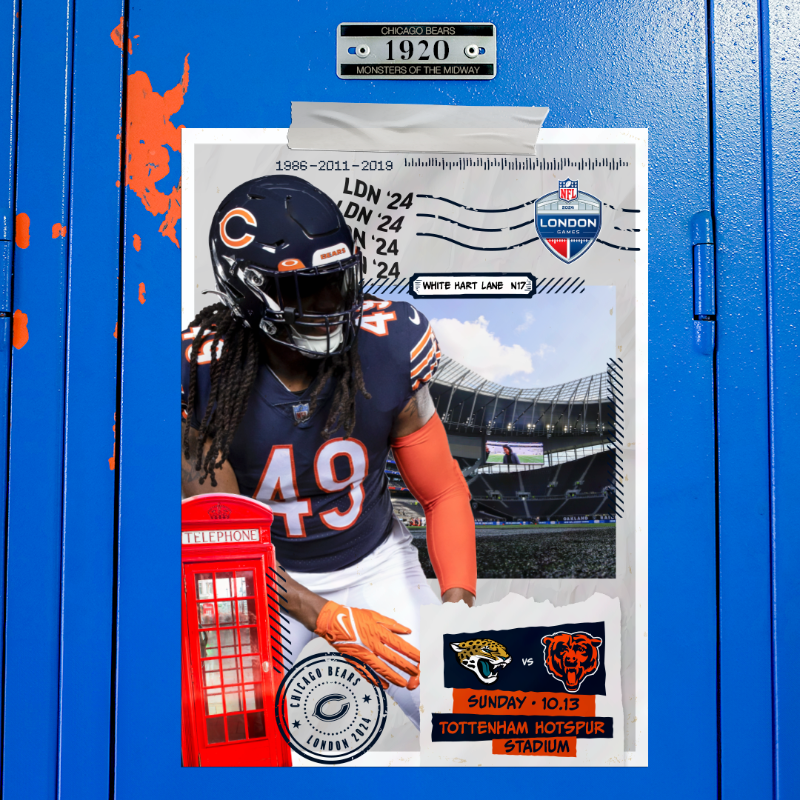 ChicagoBears's tweet photo. It's a date 🇬🇧
