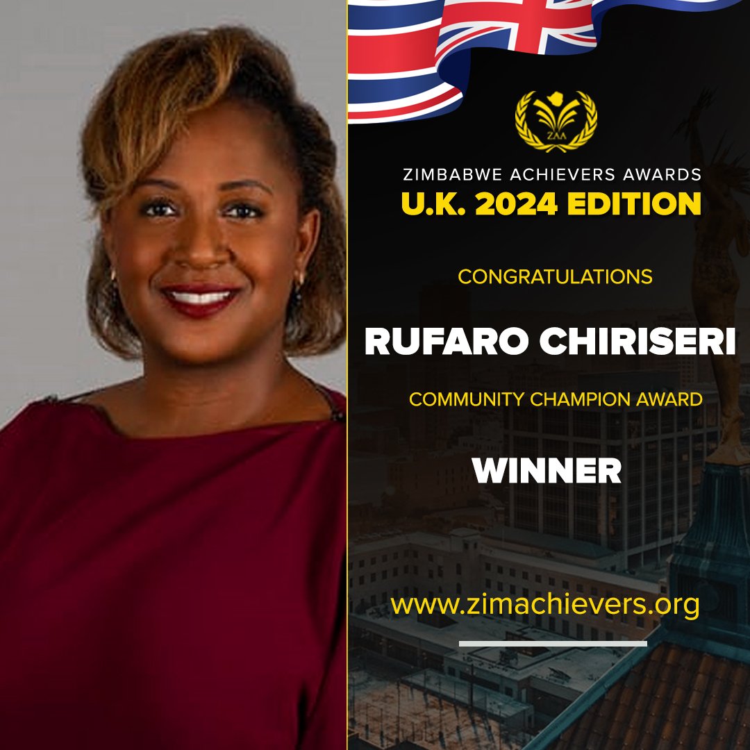 Congratulations to RUFARO CHIRISERI the Z.A.A U.K  2024 Edition COMMUNITY CHAMPION OF THE YEAR AWARD.

Rufaro Chiriseri is Director, head of fixed income, British Isles, for RBC Wealth Management.