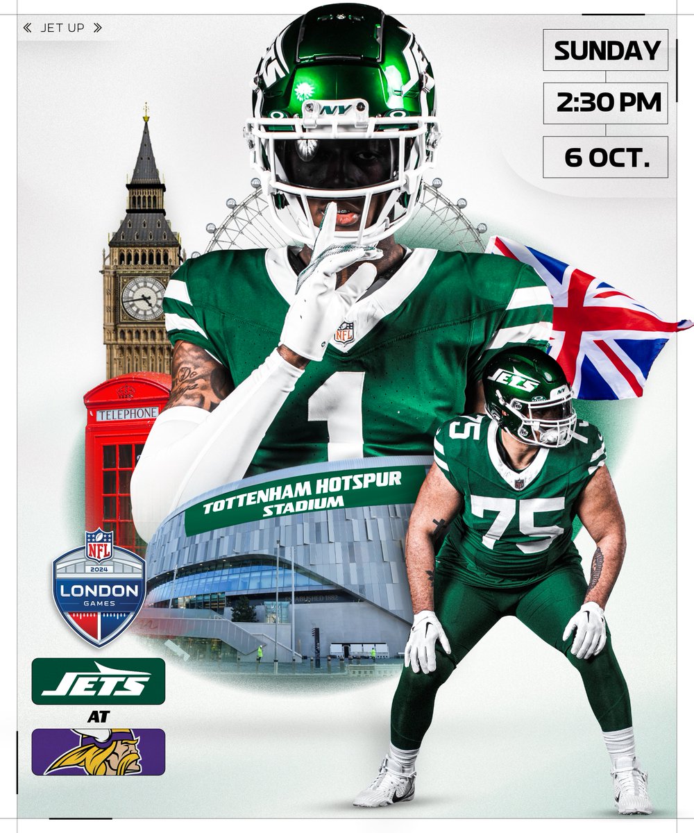 OFFICIAL.

THE NEW YORK JETS ARE COMING TO LONDON! 😍