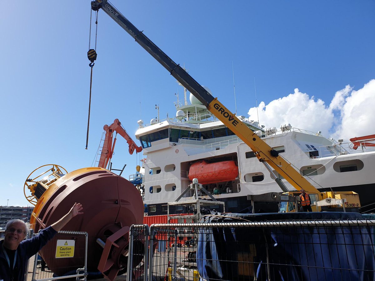 PAP Observatory (@pap_observatory) on Twitter photo The new buoy will be craned onto its mounting today, ready for #JC263
RRS James Cook will deploy the new mooring & collect samples from the waters and the seabed at our observatory in the North East Atlantic
<a href="/NOCnews/">National Oceanography Centre</a> <a href="/AAiFADO/">iFADO</a> <a href="/MetOffice_Sci/">Met Office Science</a>. Our website: projects.noc.ac.uk/pap/ The new buoy will be craned onto its mounting today, ready for #JC263
RRS James Cook will deploy the new mooring & collect samples from the waters and the seabed at our observatory in the North East Atlantic
<a href="/NOCnews/">National Oceanography Centre</a> <a href="/AAiFADO/">iFADO</a> <a href="/MetOffice_Sci/">Met Office Science</a>. Our website: projects.noc.ac.uk/pap/