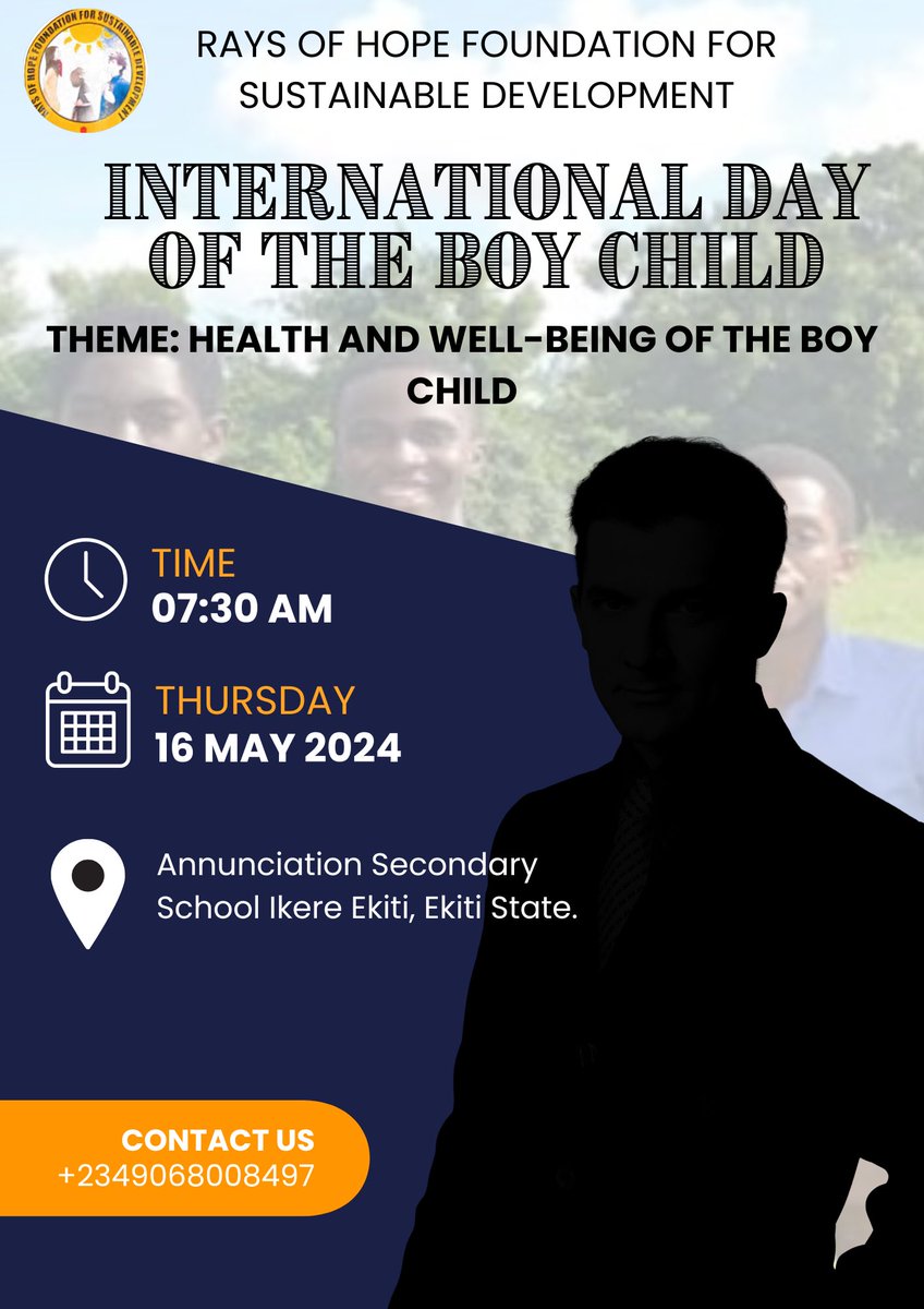 Join us as we sensitize the boys of Annunciation Secondary School Ikere Ekiti, Ekiti State on the Health and well- being of the boy child as we commemorate IDBC 2024
#IDBC2024
#BoysHealth
#ProtectOurBoys