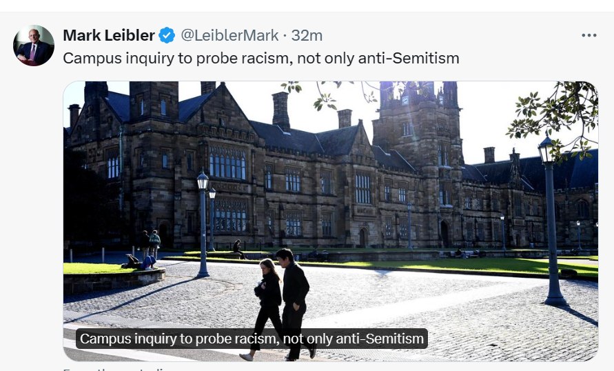 Like saying it is homophobic to call the gay cop who murdered his ex and one other a murderer, the 'that's antisemitic' circus is over. Pity any Torah Jew who ever does experience antisemitism now, sorry, the Zionists neutralised the word. #auspol2024