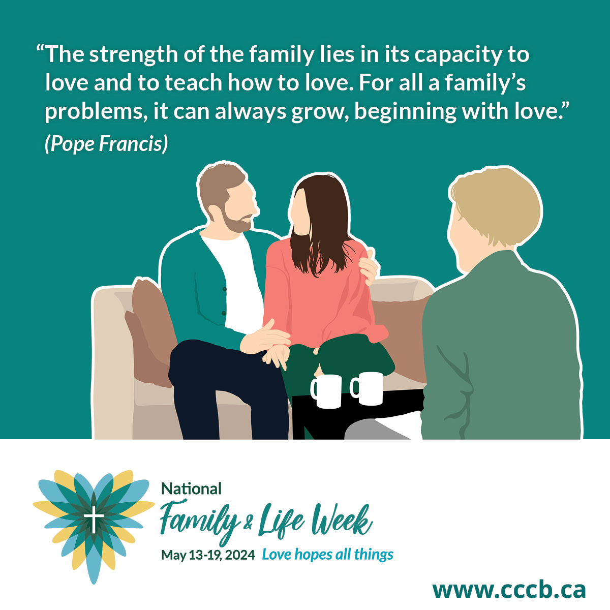 On this third day of National Family and Life Week, we pray that families may find peace and hope during times of crisis: God, our Father, we entrust our family relationships to you - teach us to welcome each other with our differences, and to forgive one another. #NFLW2024