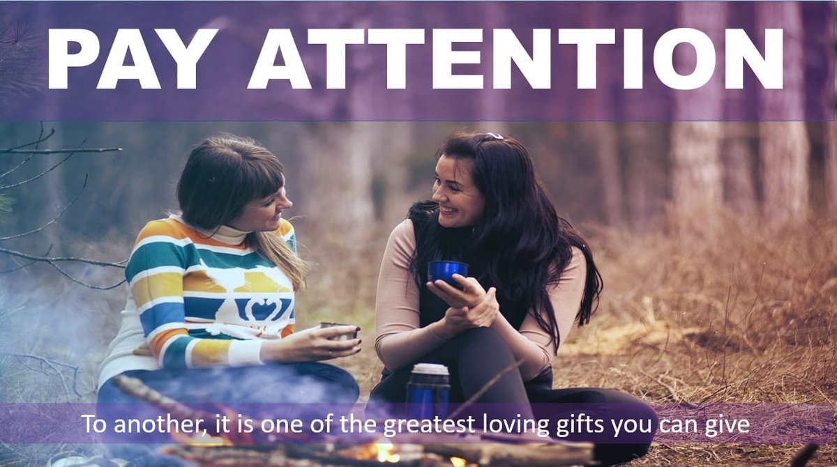 PAYING ATTENTION to another, it is one of the greatest loving gifts you can give - 51 Ways To Make Yourself and Others Feel Better Every Day bit.ly/3Dw3pQ6 @pdiscoveryuk #wisdom #growth