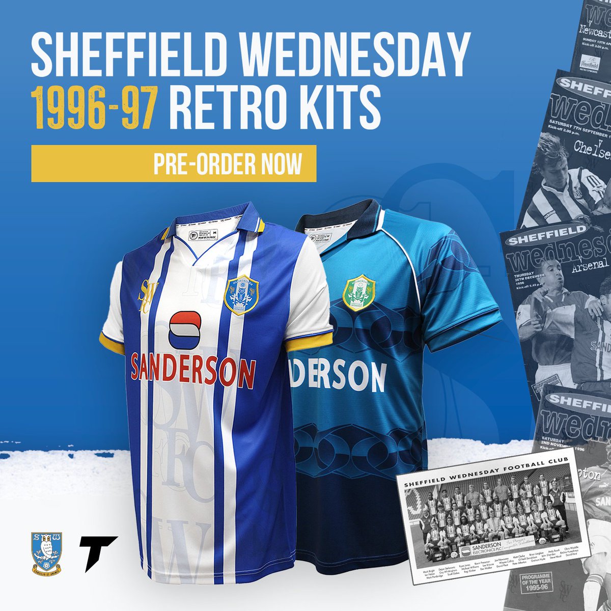 Owls, the '97 home and away shirts are back for pre-order by popular demand. Secure yours today ready for Summer, before they're gone | theterracestore.com/collections/sh… Retweet, we will give one of each away when they sell out #swfc