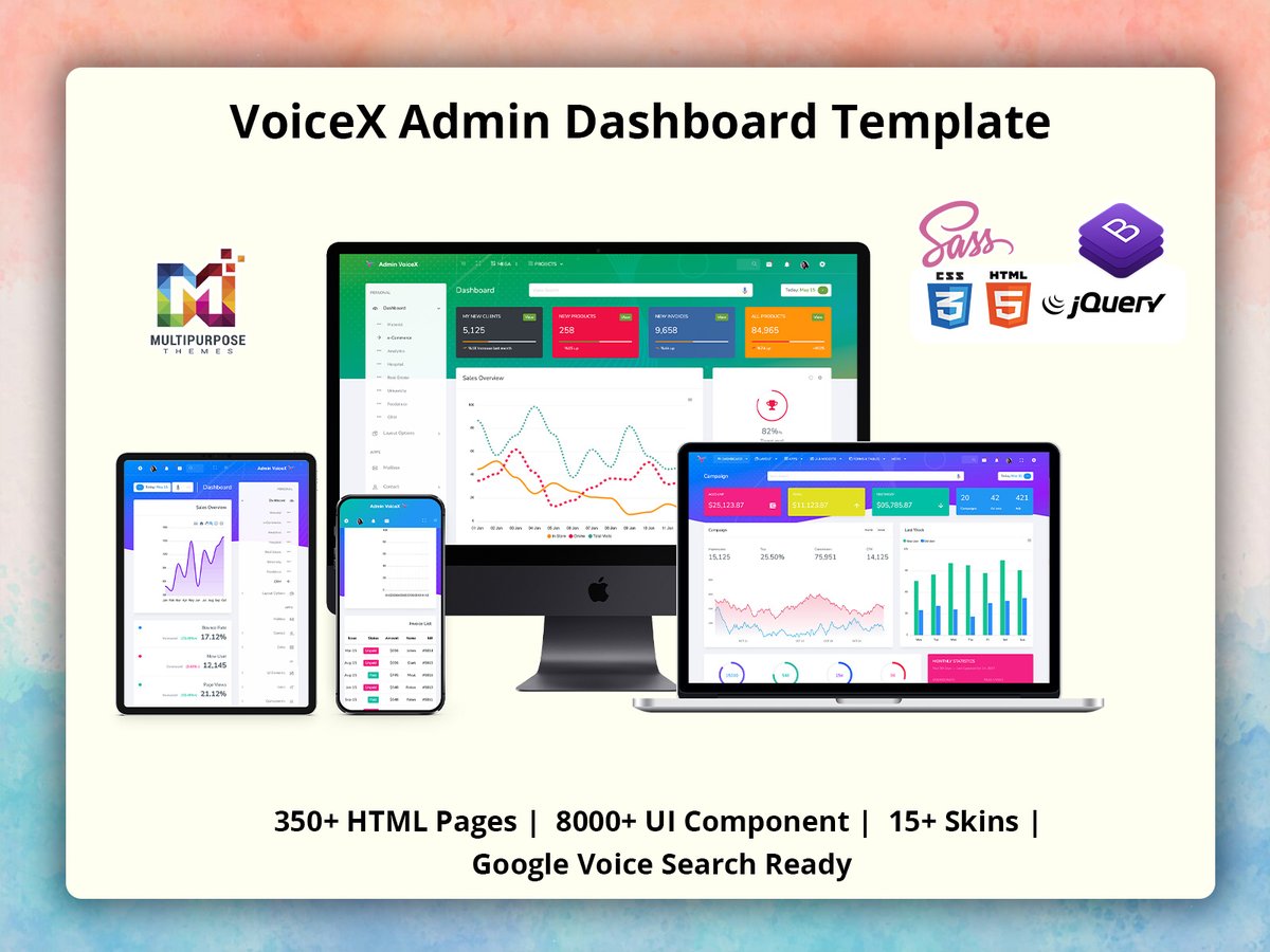 MultiStoreTheme's tweet image. Voice Admin - Responsive Admin Templates offer Amazing Features with Awesome Diffrent Dashboard Deisgn that&apos;s make your #WebApp outstanding.
.
Buy Now - themeforest.net/item/cryptio-t…     
.
#adminpanelui #AdminPortal #admintemplate #admintemplatedashboarddesign #boostrapadmin