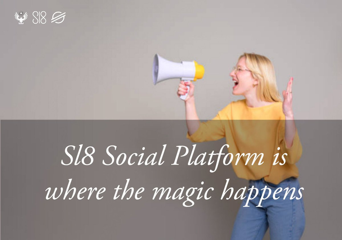 🚨 SL8 PLATFORM (#SocialFi)
 
Sl8 is a social platform developed on #Stellar Network, with over 90,000 users worldwide.
 
Claim your free SSLX utility tokens, follow this link sl8.online/invite/c4Jh3Q and use my invite code (c4Jh3Q).
 
Earn more tokens by posting content on the