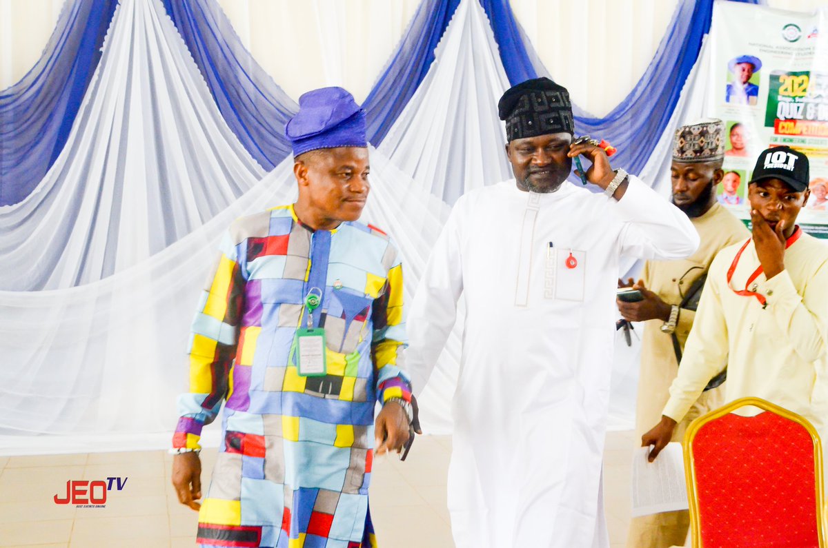 Ongoing

*Arrival of chairman of the occasion, Kwara Assembly Member, Hon Lawal Salihu Ayansola flanked by HOD Mechanical Engineering Department, Kwara Poly to  the Grand Finale of 2024 Annual Engr. Suleiman Rotimi Iliasu Quiz and Debate Competition for Engineering Students