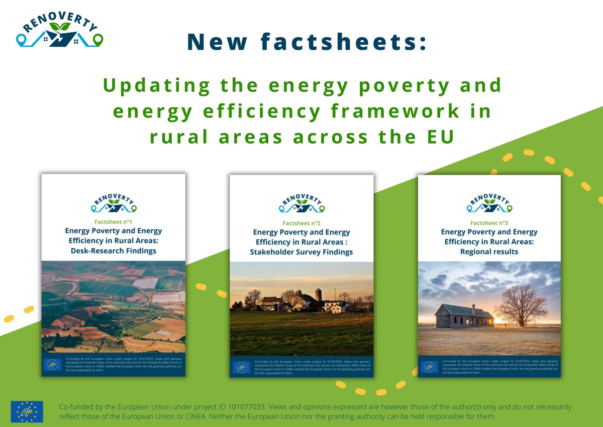 💚 Brand new factsheets!

Check out our 3 factsheets summarising the update of the #energypoverty and #energyefficiency framework in rural areas across the EU! 

👉  Read it here: ieecp.org/2024/04/30/bra…