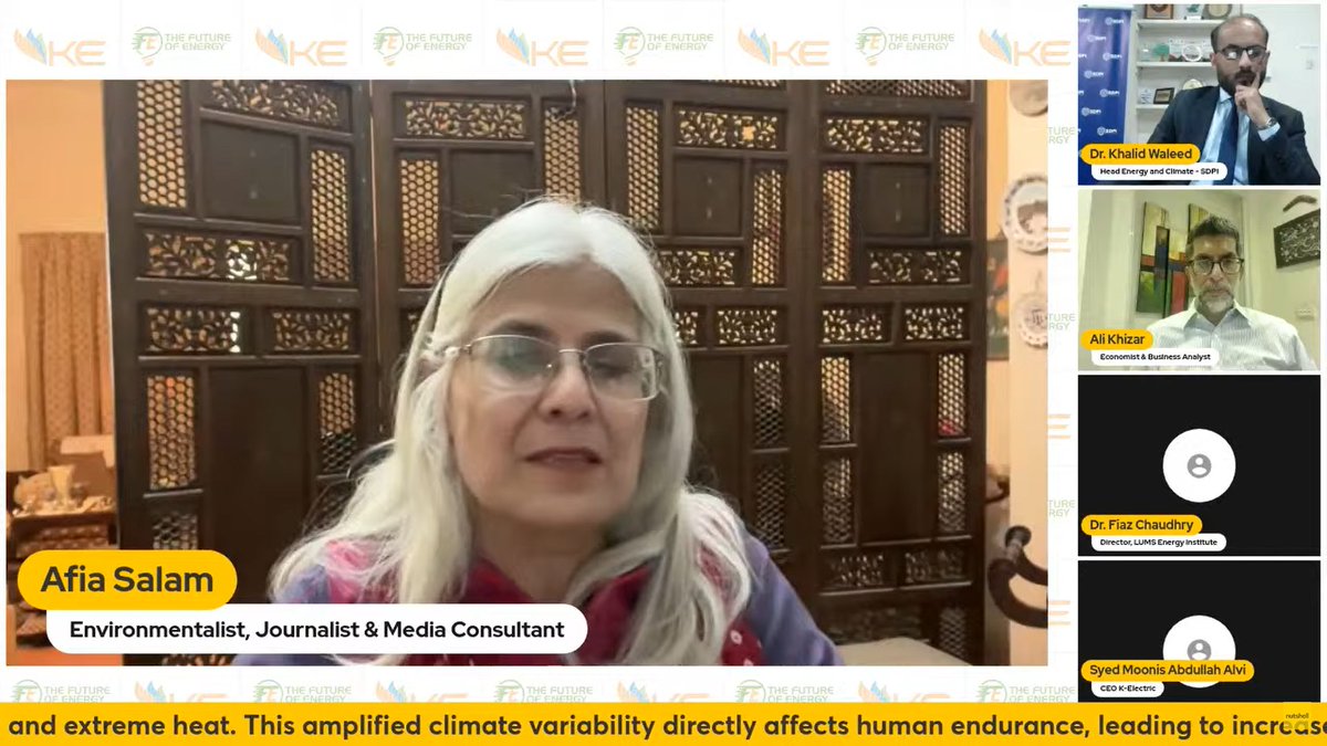 .@afiasalam, Environmentalist, Sr Journalist and Media Consultant has joined us to shared his views on “Renewable Energy’s Role in Pakistan’s Fight Against Climate Change” at the ‘#FutureofEnergy – The Trajectory of Renewable Energy in Pakistan.’

Watch: bit.ly/3QNkbl7