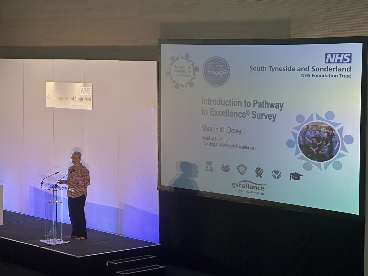 Our Head of Nursing and Midwifery Excellence, Sharon McDowell, is sharing information on the #PathwaytoExcellence survey with colleagues at today’s @NMODPConf